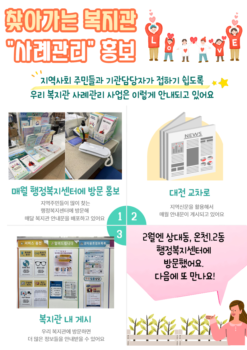 찾아가는 사례관리 홍보 찾아가는 사례관리 홍보