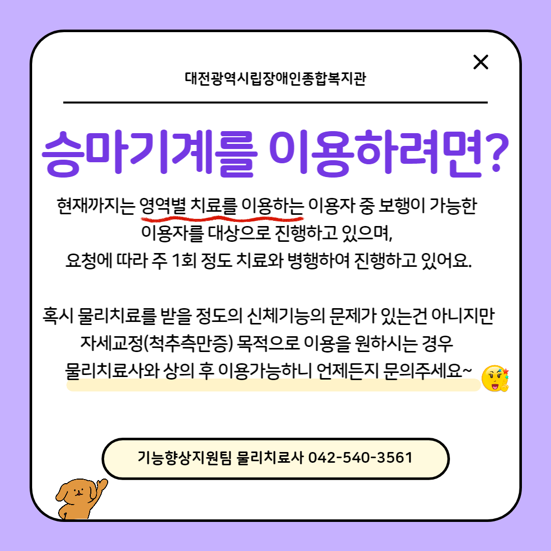 물리치료-스크린 승마기계 소개