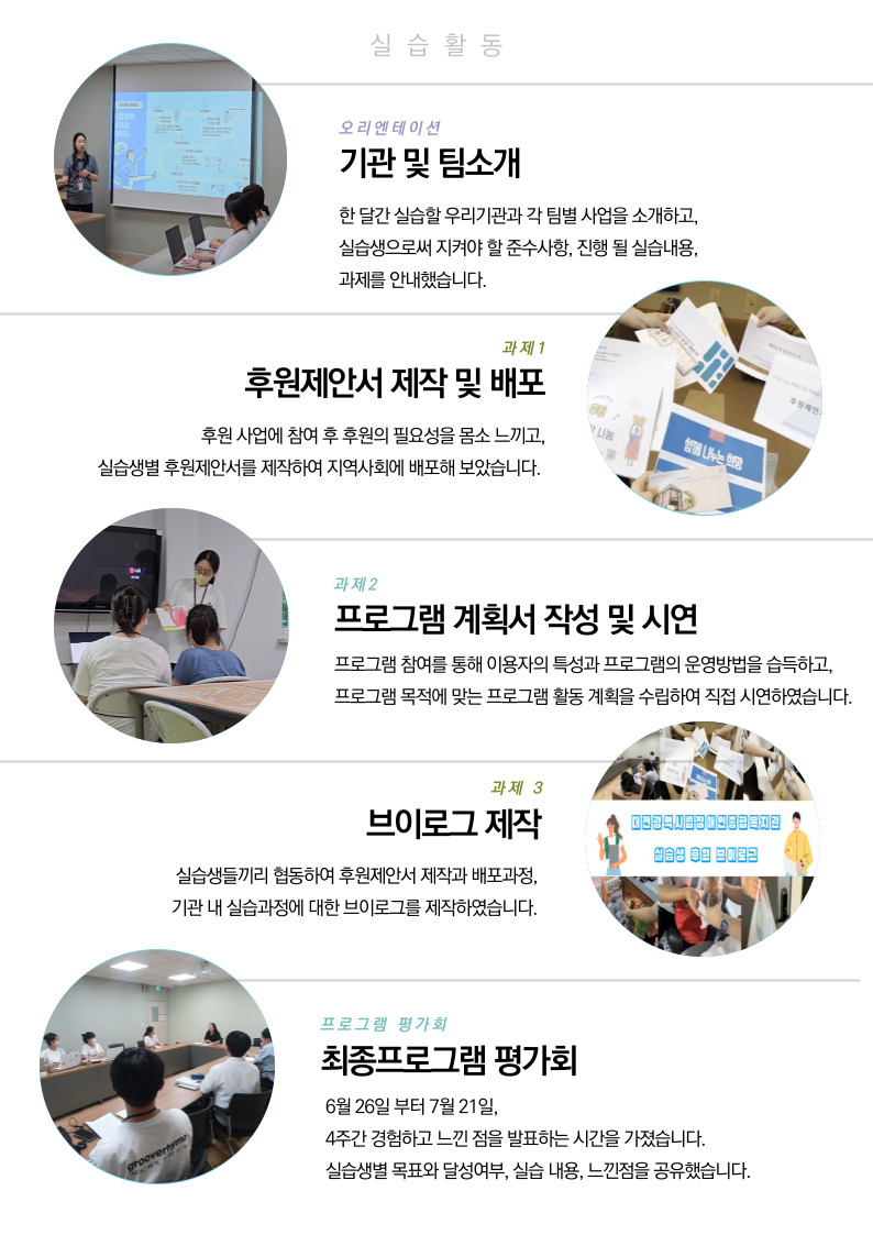 2023년 사회복지현장실습 종료 2023년 사회복지현장실습 종료