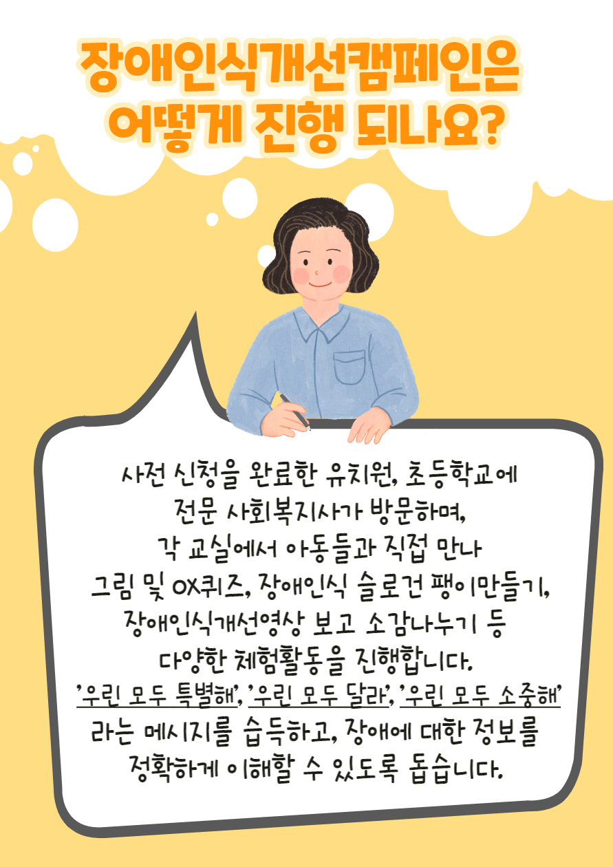 찾아가는 장애인식개선캠페인 찾아가는 장애인식개선캠페인