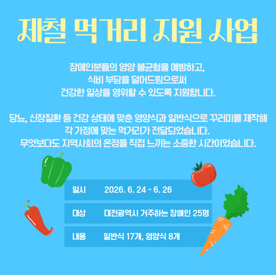 제철 먹거리 지원