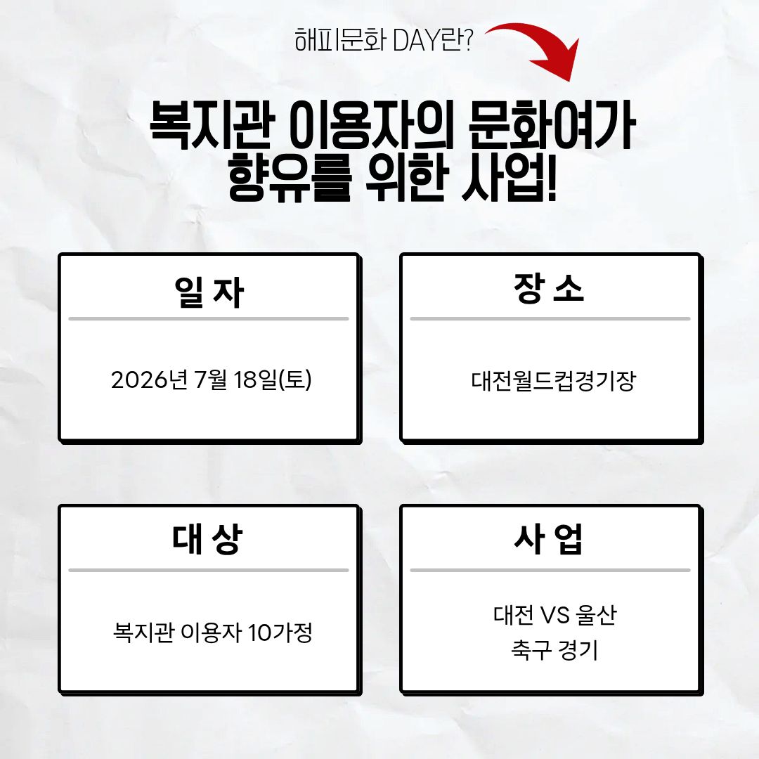 해피문화day 1차 사업 실시